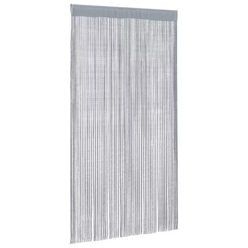 2 db világosszürke zsinórfüggöny 100 x 250 cm