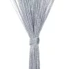 2 db világosszürke zsinórfüggöny 140 x 250 cm
