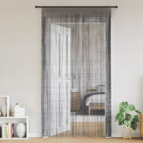 2 db antracit színű zsinóros függöny 100 x 250 cm