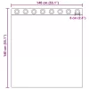 2 db fekete fátyolfüggönyök rojtokkal 140x140 cm