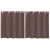 2 db barna fátyolfüggönyök rojtokkal 140x140 cm