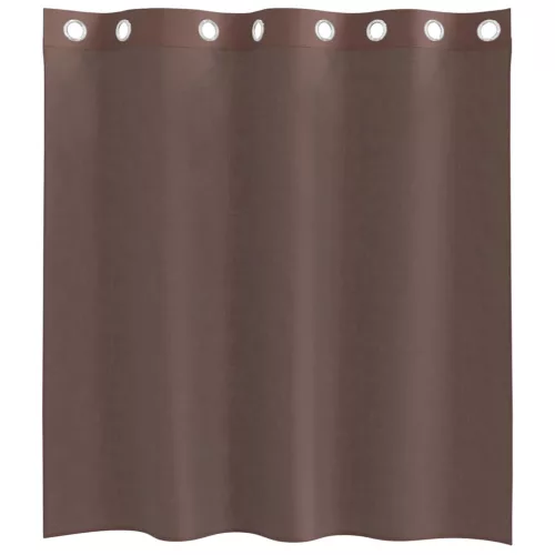 2 db barna fátyolfüggönyök rojtokkal 140x140 cm