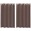 2 db barna fátyolfüggönyök rojtokkal 140x175 cm