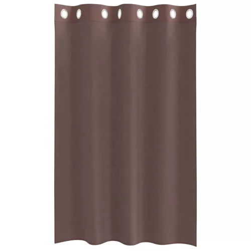 2 db barna fátyolfüggönyök rojtokkal 140x175 cm
