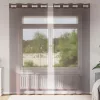 2 db barna fátyolfüggönyök rojtokkal 140x225 cm