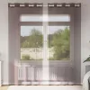 2 db barna fátyolfüggönyök rojtokkal 140x245 cm
