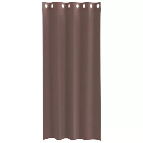 2 db barna fátyolfüggönyök rojtokkal 140x245 cm