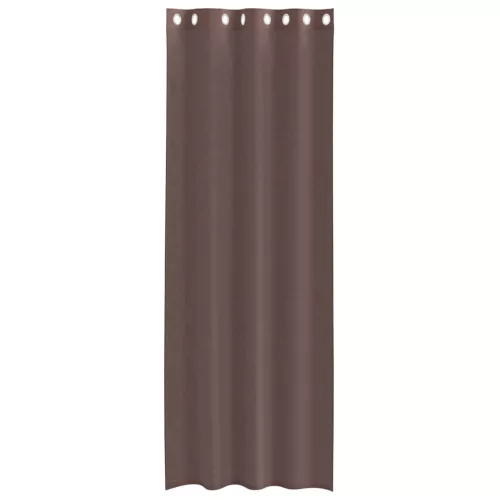 2 db barna fátyolfüggönyök rojtokkal 140x260 cm