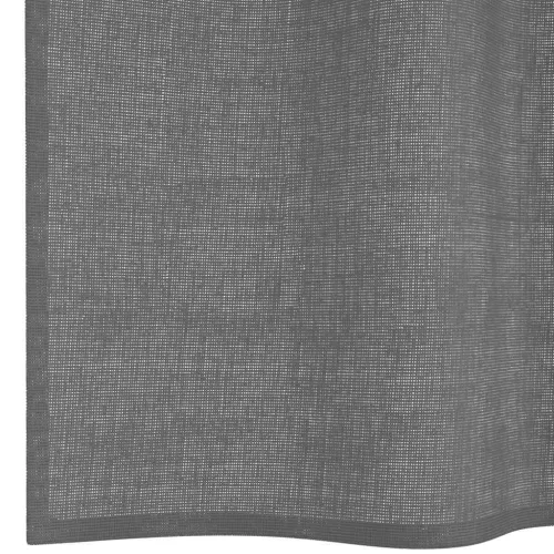 2 db sötétszürke fátyolfüggönyök rojtokkal 140x140 cm