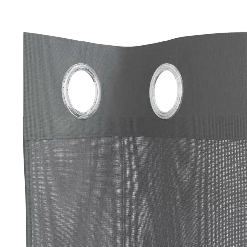 2 db sötétszürke fátyolfüggönyök rojtokkal 140x260 cm