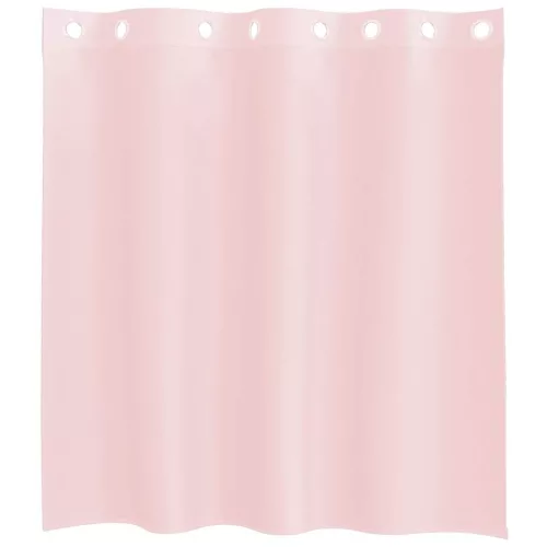 2 db világos rózsaszínű fátyolfüggönyök rojtokkal 140x140 cm