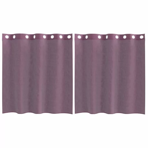2 db lila fátyolfüggönyök rojtokkal 140x140 cm