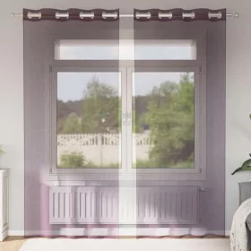 2 db lila fátyolfüggönyök rojtokkal 140x225 cm