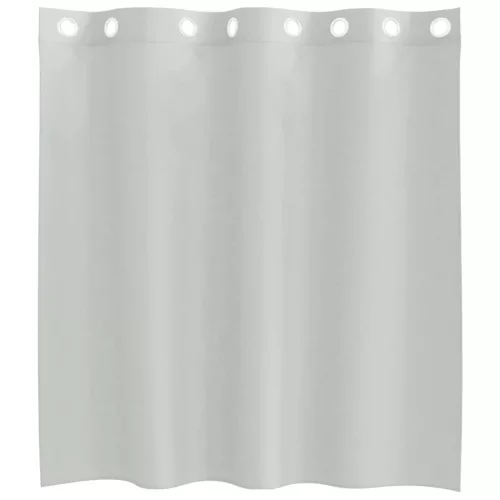 2 db világosszürke fátyolfüggönyök rojtokkal 140x140 cm