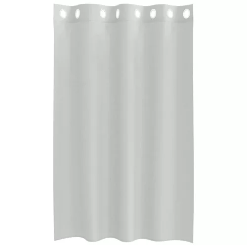 2 db világosszürke fátyolfüggönyök rojtokkal 140x175 cm