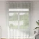 2 db világosszürke fátyolfüggönyök rojtokkal 140x260 cm