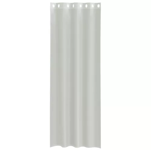 2 db világosszürke fátyolfüggönyök rojtokkal 140x260 cm