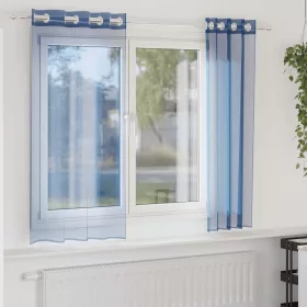 2 db királykék voile függönyök grommets