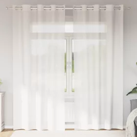 2 db fehér fátyolfüggönyök rojtokkal