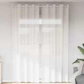 2 db fehér fátyolfüggönyök rojtokkal