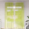 2 db almazöld fátyolfüggönyök rúd zsebekkel 140x260 cm