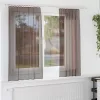 2 db barna voile függönyök rúd zsebekkel