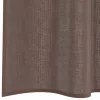 2 db barna voile függönyök rúd zsebekkel