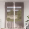 2 db barna voile függönyök rúd zsebekkel