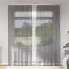 2 db sötétszürke voile függönyök rúd zsebekkel