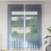 2 db királykék voile függönyök rúd zsebekkel