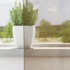 2 db világosbarna voile függönyök rúd zsebekkel