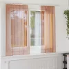 2 db terrakotta voile függönyök rúd zsebekkel