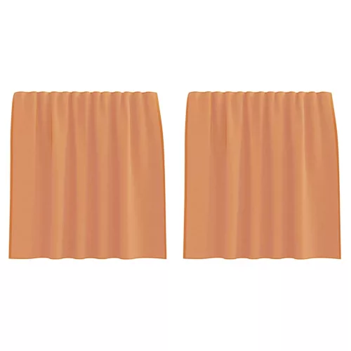 2 db terrakotta voile függönyök rúd zsebekkel