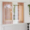 2 db terrakotta voile függönyök rúd zsebekkel