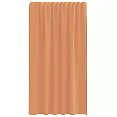 2 db terrakotta voile függönyök rúd zsebekkel