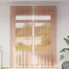2 db terrakotta voile függönyök rúd zsebekkel