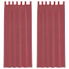 2 db borvörös voile függönyök rúd zsebekkel