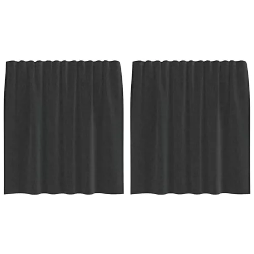 2 db fekete fátyolfüggönyök fülecske tetejével 140x260 cm
