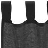 2 db fekete fátyolfüggönyök fülecske tetejével 140x260 cm