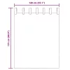 2 db fekete fátyolfüggönyök fülecske tetejével 140x260 cm