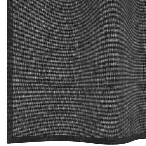 2 db fekete fátyolfüggönyök fülecske tetejével 140x260 cm