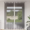 2 db fekete fátyolfüggönyök fülecske tetejével 140x260 cm