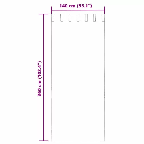 2 db fekete fátyolfüggönyök fülecske tetejével 140x260 cm