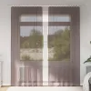 2 db barna fátyolfüggönyök fülecske tetejével 140x260 cm