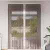 2 db barna fátyolfüggönyök fülecske tetejével 140x260 cm