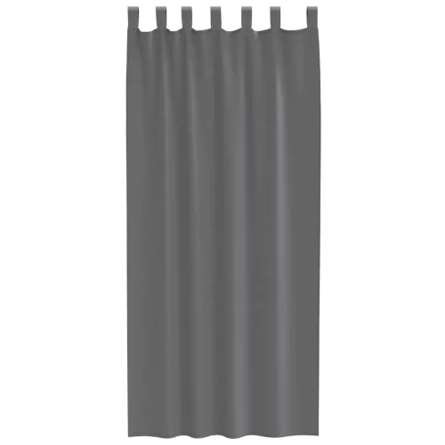 2 db sötétszürke fátyolfüggönyök hurokkal 140x225 cm