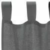 2 db sötétszürke fátyolfüggönyök hurokkal 140x225 cm