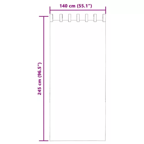 2 db világos rózsaszínű fátyolfüggönyök hurokkal 140x245 cm