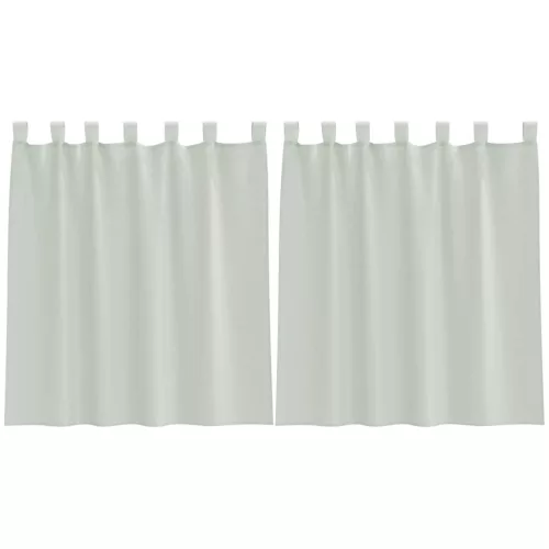 2 db világosszürke fátyolfüggönyök hurokkal 140x140 cm