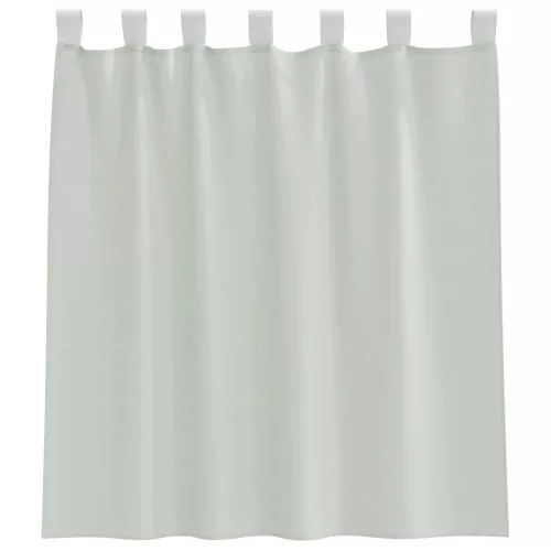 2 db világosszürke fátyolfüggönyök hurokkal 140x140 cm